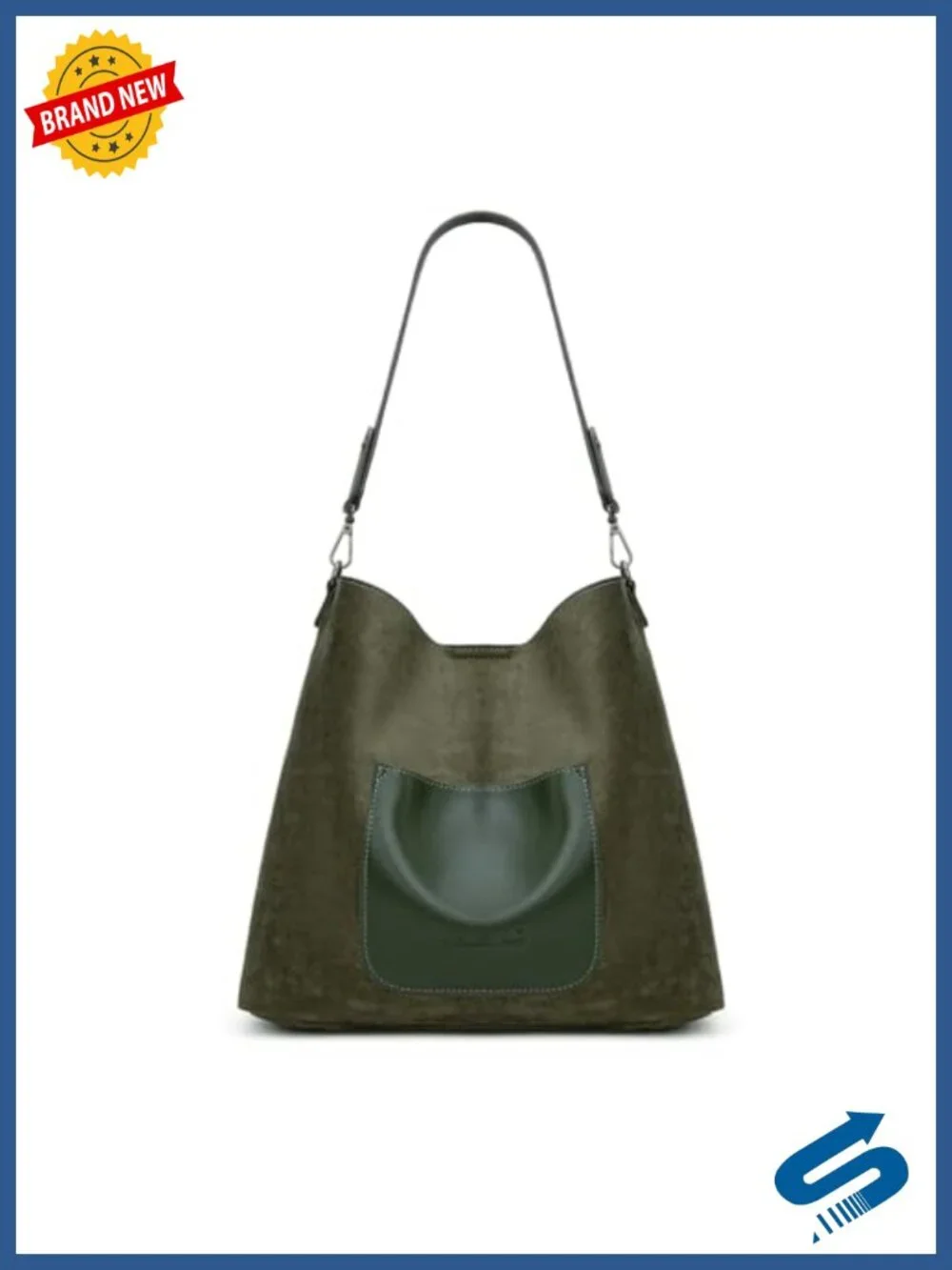 Faux Leather Fringe Suede Hobo Bag Shoulder Bag